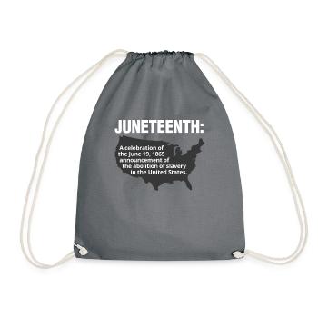 Juneteenth Ancestors Black African June 19 - Drawstring Bag - grey - Front