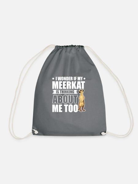 Erdmännchen Surikat Meerkat - Turnbeutel - Grau