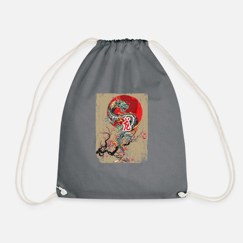 Traditionelle Japanische Drachenkunst Japan - Turnbeutel - Grau