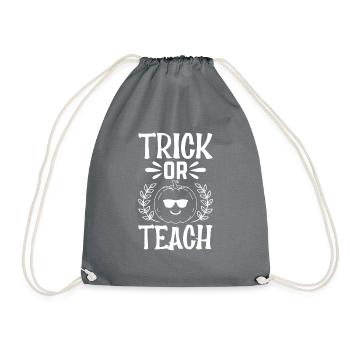 Pumpkin School Teacher Halloween Trick Or Teach - Turnbeutel - Grau - Vorne