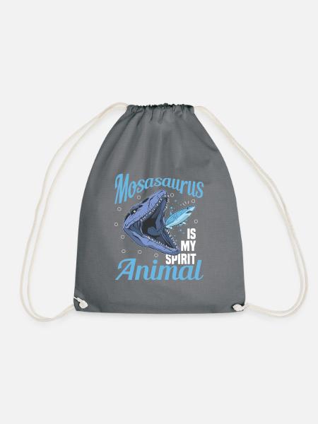 Meeresbiologe Mosasaurus Uhrzeit Dinosaurier - Turnbeutel - Grau
