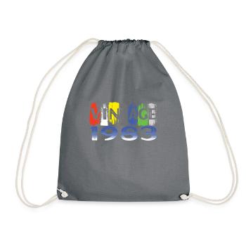 Vintage 1983 Retro Bitrthday Limited Edition. - Drawstring Bag - grey - Front