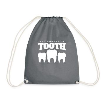 Dental technicians work dentist gift - Drawstring Bag - grey - Front