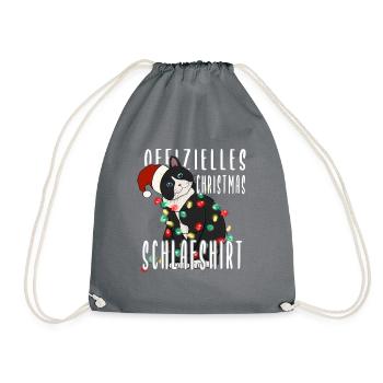 Chemise de couchage de Noël pour chat - Sac de sport léger - gris - Devant