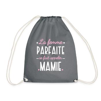Mamie Parfaite. Idée cadeau grand-mère Citation - Sac de sport léger - gris - Devant