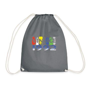 Vintage 1992 Retro Bitrthday Limited Edition - Drawstring Bag - grey - Front