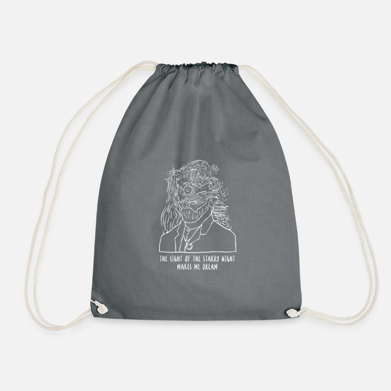 Van Gogh Art Lovers - Drawstring Bag - grey