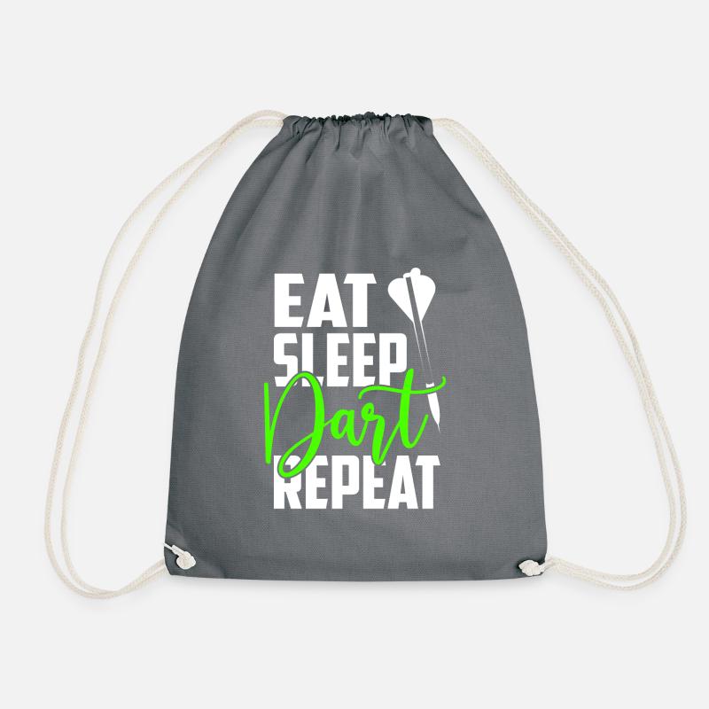 Eat Sleep Dart Repeat - Turnbeutel - Grau