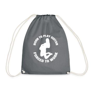 Guitarist Music Guitar Musician Guitarist Band - Drawstring Bag - grey - Front