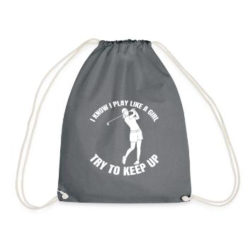 Golf Filles Golfeur Balle de golf Clubs de golf - Sac de sport léger - gris - Devant