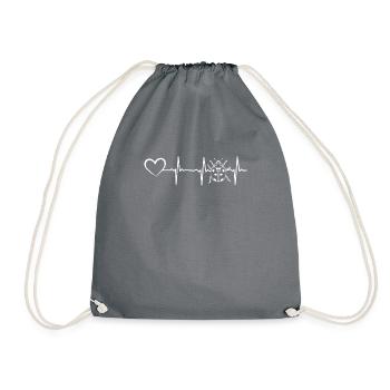 Ladybug Heartline Heart Ladybeetle Cute Ladybug He - Sac de sport léger - gris - Devant