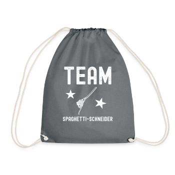 Team Spaghetti-Schneider - Turnbeutel - Grau - Vorne