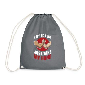Do not be afraid, take my hand - Drawstring Bag - grey - Front
