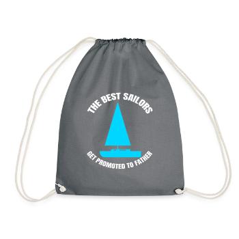 Segeln Dad Vater Segler Segel Boot Papa Segelsport - Turnbeutel - Grau - Vorne