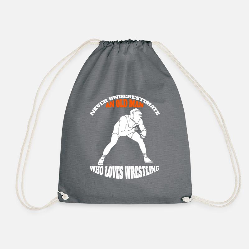 Wrestling lustige Spruch Ringen Geschenk Ringer - Turnbeutel - Grau