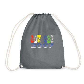 Fantastic since 2007 retro 15th Bitrthday - Drawstring Bag - grey - Front