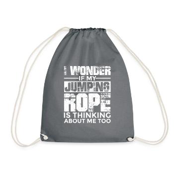 Speed Rope Skipping - Drawstring Bag - grey - Front