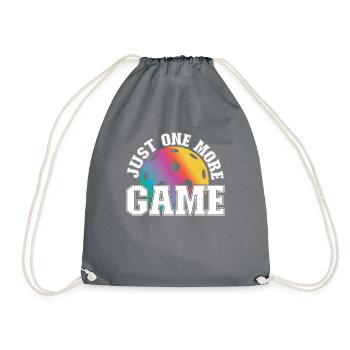 Pickleball Just One More Game - Drawstring Bag - grey - Front