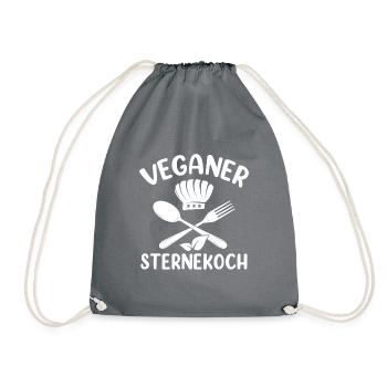 Veganer Sternekoch - Turnbeutel - Grau - Vorne