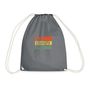 Best Grandpa Gift Men's Grandfather - Drawstring Bag - grey - Front