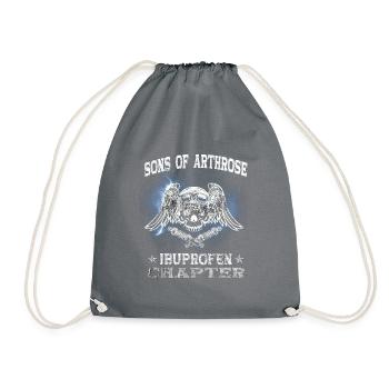 Sons of Arthrose Motorrad Biker - Turnbeutel - Grau - Vorne
