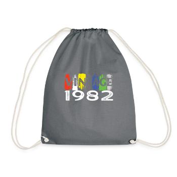 Born 1982 Retro 40th Birthday Limited - Drawstring Bag - grey - Front