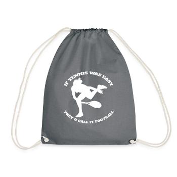 Tennis club Tennis players Tennis rackets - Drawstring Bag - grey - Front