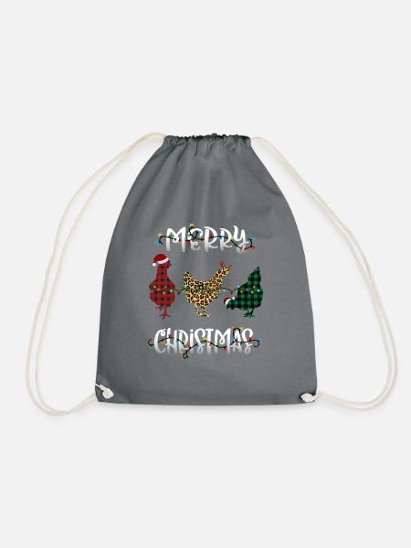 Merry Christmas - Turnbeutel - Grau