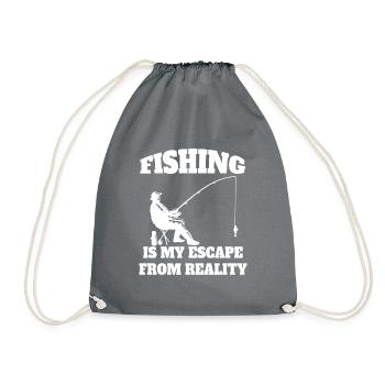 Fishing Anglers Fishing Fishing hooks - Drawstring Bag - grey - Front