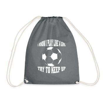 Soccer Entraîneur de soccer Filles Joueuse de soccer Femme - Sac de sport léger - gris - Devant