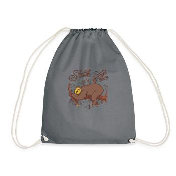Sloth Life Chill Bro This is the way - Drawstring Bag - grey - Front