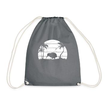 New Zealand Kiwi Bird Lover - New Zealand Kiwi Bir - Drawstring Bag - grey - Front
