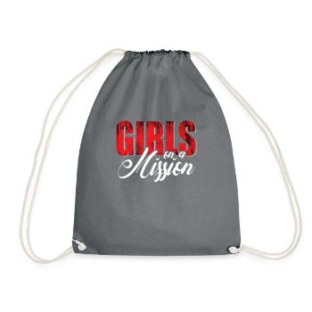 Fille dans une escouade de palefrenier de mission - Sac de sport léger - gris - Devant