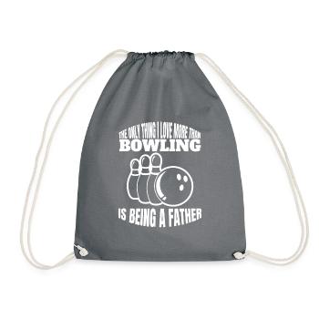 Bowling Vater Kegeln Bowlingkugel Dad Kegel Bowler - Turnbeutel - Grau - Vorne