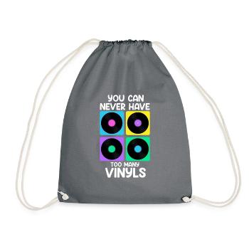 Vous ne pouvez jamais avoir assez de disque vinyle - Sac de sport léger - gris - Devant