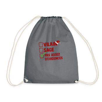 Humour Noel vilain coquin homme couple - Sac de sport léger - gris - Devant