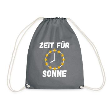 Zeit für Sonne Sommer Sonnenschein - Turnbeutel - Grau - Vorne