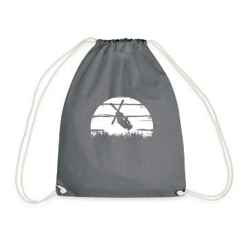 Skier trick - mountains - winter sports - jumping - Drawstring Bag - grey - Front