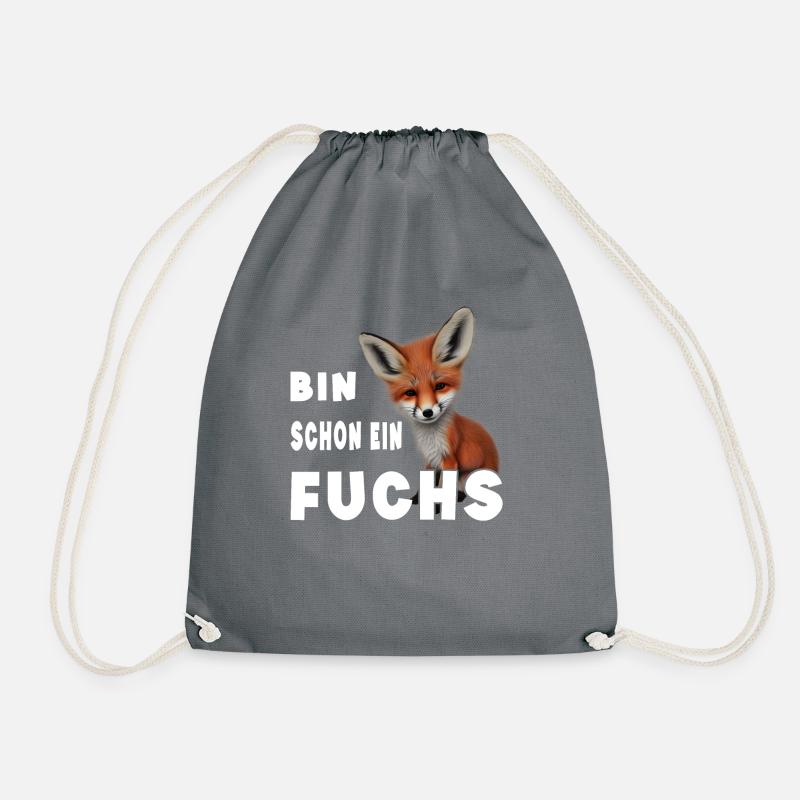 Bin schon ein Fuchs - Turnbeutel - Grau