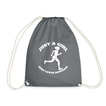 Jogger Cardio Training fit jogging running - Drawstring Bag - grey - Front