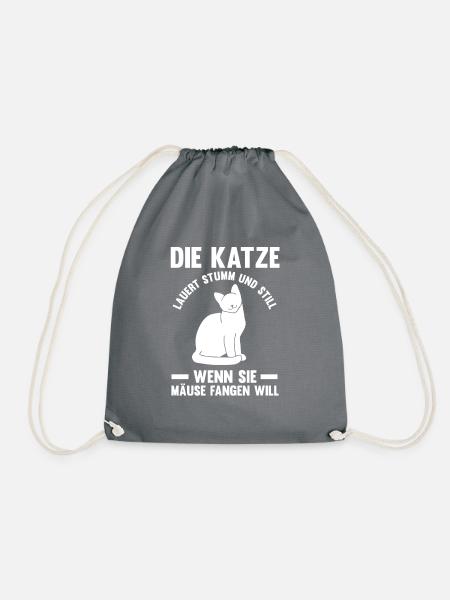 katzenliebhaber Mieze Miezekatze Katze Kater Katze - Turnbeutel - Grau