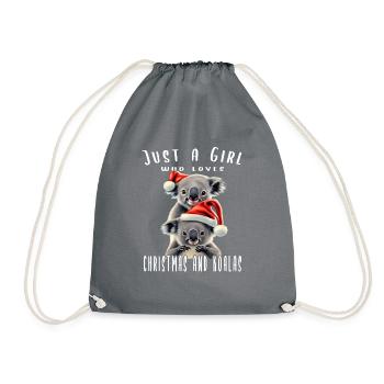 Juste une fille qui aime Noël et les koalas - Sac de sport léger - gris - Devant