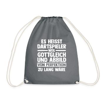 Dart Dartsspieler Darts - Turnbeutel - Grau - Vorne