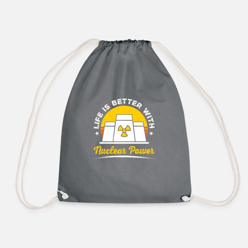 Nuclear Medicine Radioactive Nuclear Engineer - Drawstring Bag - grey