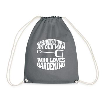 Hobbygärtner Geschenk Gärtner Obstgarten Garten - Turnbeutel - Grau - Vorne