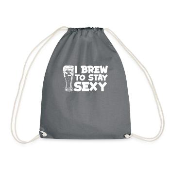 Craft Beer Bier Craftbier Sexy - Drawstring Bag - grey - Front