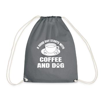 Chiens Chien Café Chien Propriétaire Café Labrador - Sac de sport léger - gris - Devant
