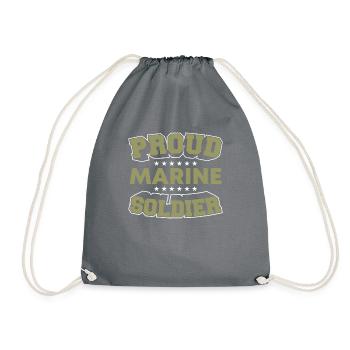 Fier soldat de marine américain vétéran militaire - Sac de sport léger - gris - Devant
