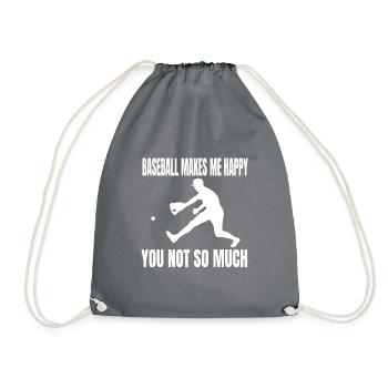 Baseball Baseballspiel Baseballliebhaber Geschenk - Turnbeutel - Grau - Vorne