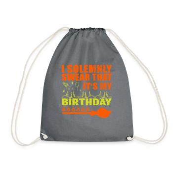 Que c’est mon costume d’anniversaire pour les enfants - Sac de sport léger - gris - Devant